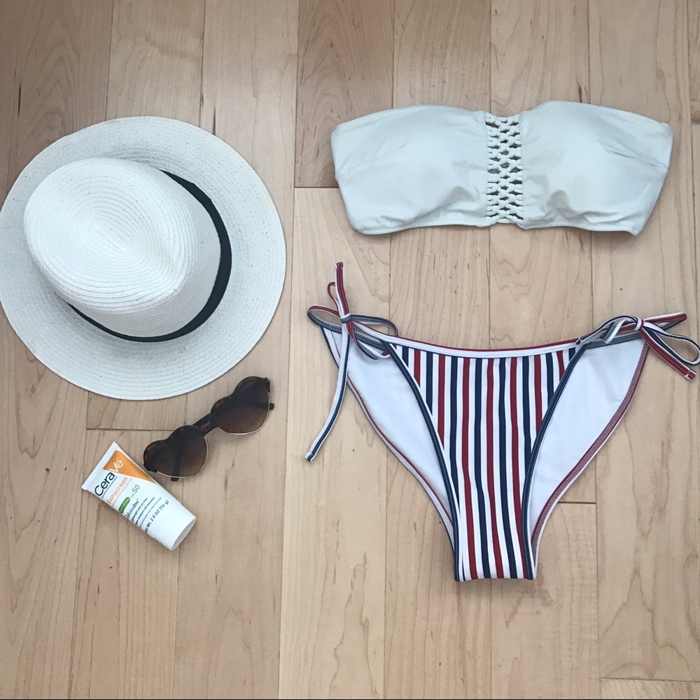 Red White and Blue American Apparel Bikini Bottoms