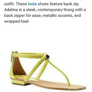 Isola Adelina zip back sandals patent snake patter