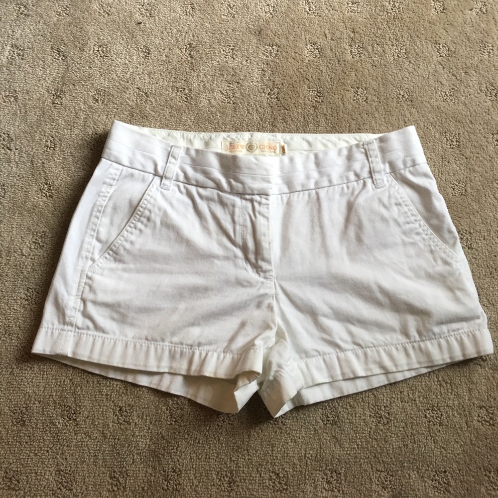 J. Crew White Chino Shorts
