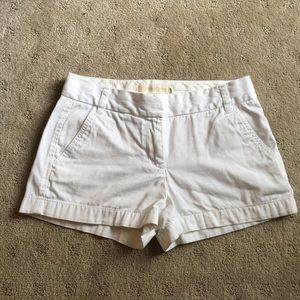 J. Crew White Chino Shorts