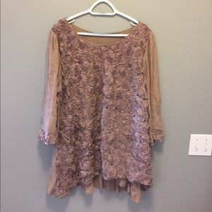 Mauve Rosette Tunic/dress