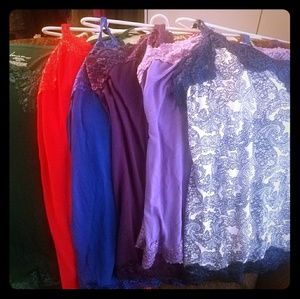 Set of 6 size 26/28 Lace Cami tops