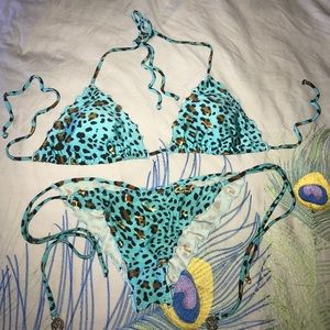 Luli Fama Blue Cheetah Swimsuit