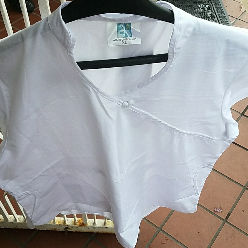 Brand new white scrub top