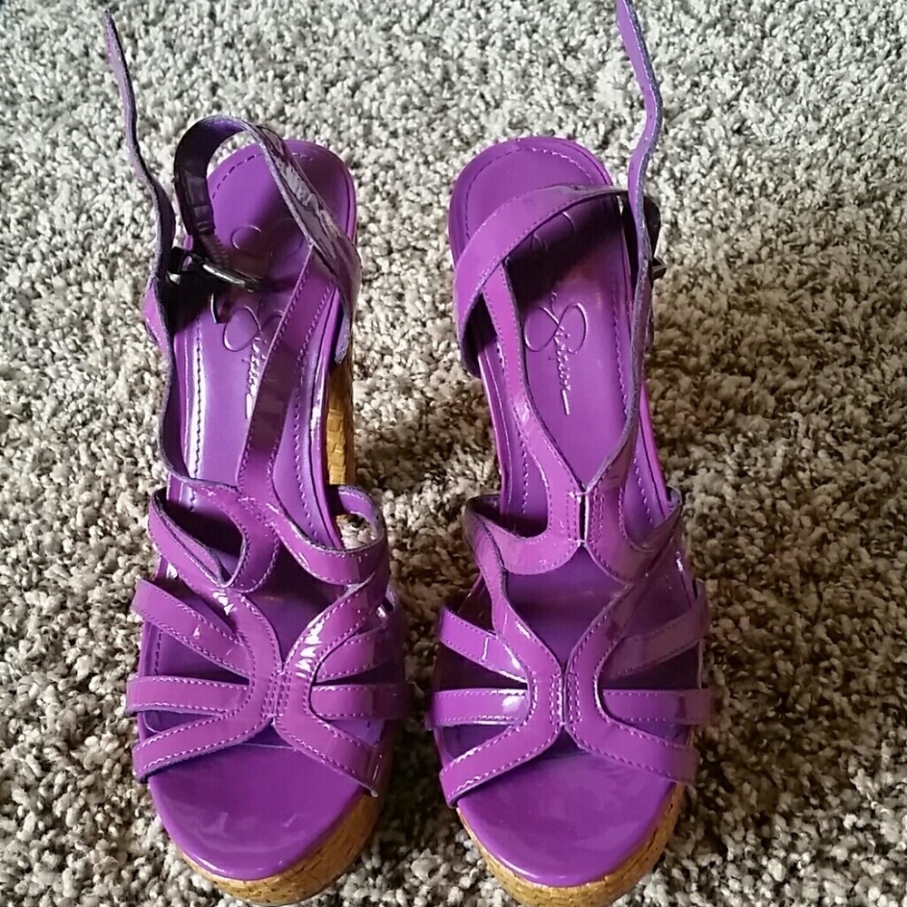 Jessica Simpson, Purple strappy sandals