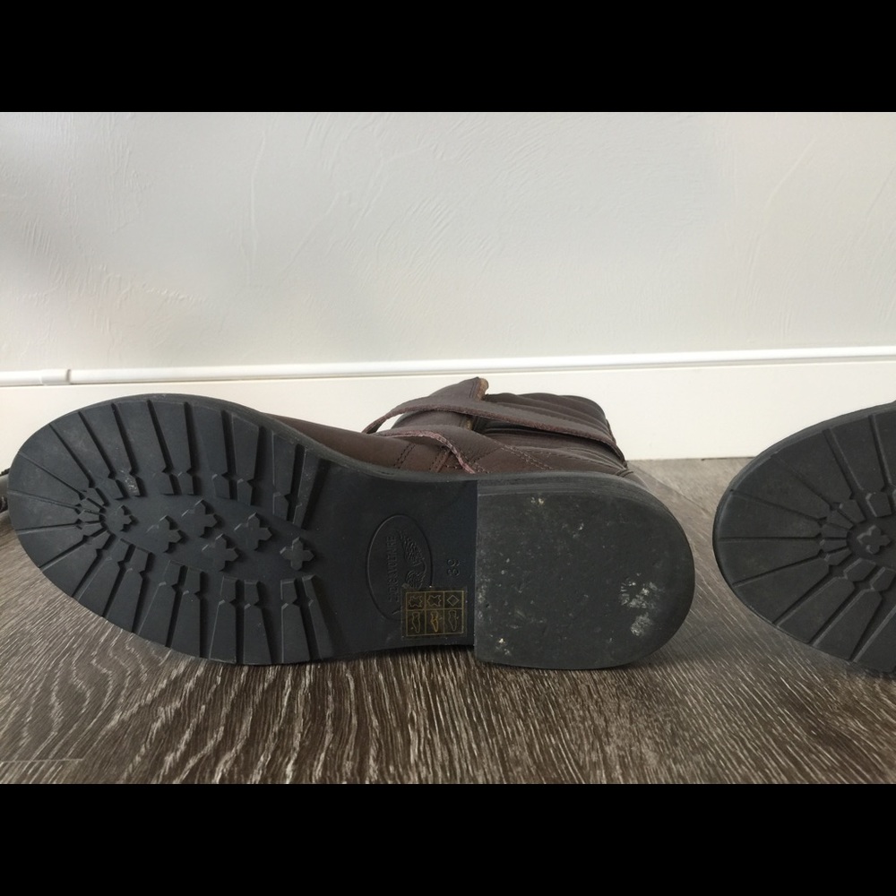 Zadig + Voltaire Brown and Gold Motorcycle Boots - Picture 6 of 7