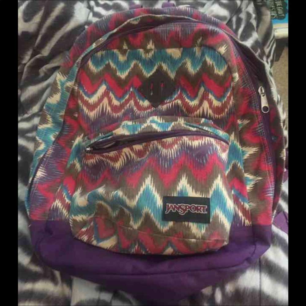 Purple Jansport backpack