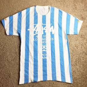 Men's Stussy Striped Graphic T-Shirt