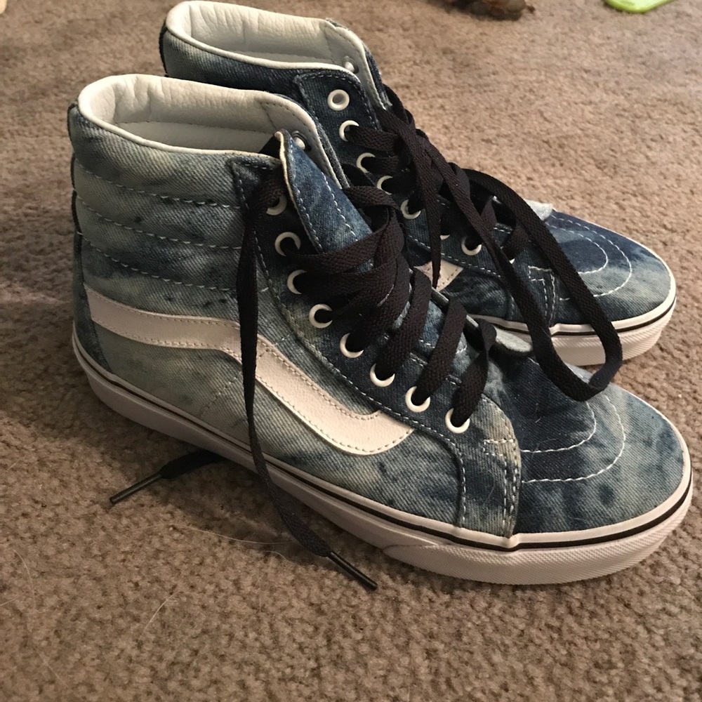 Blue tie dye vans