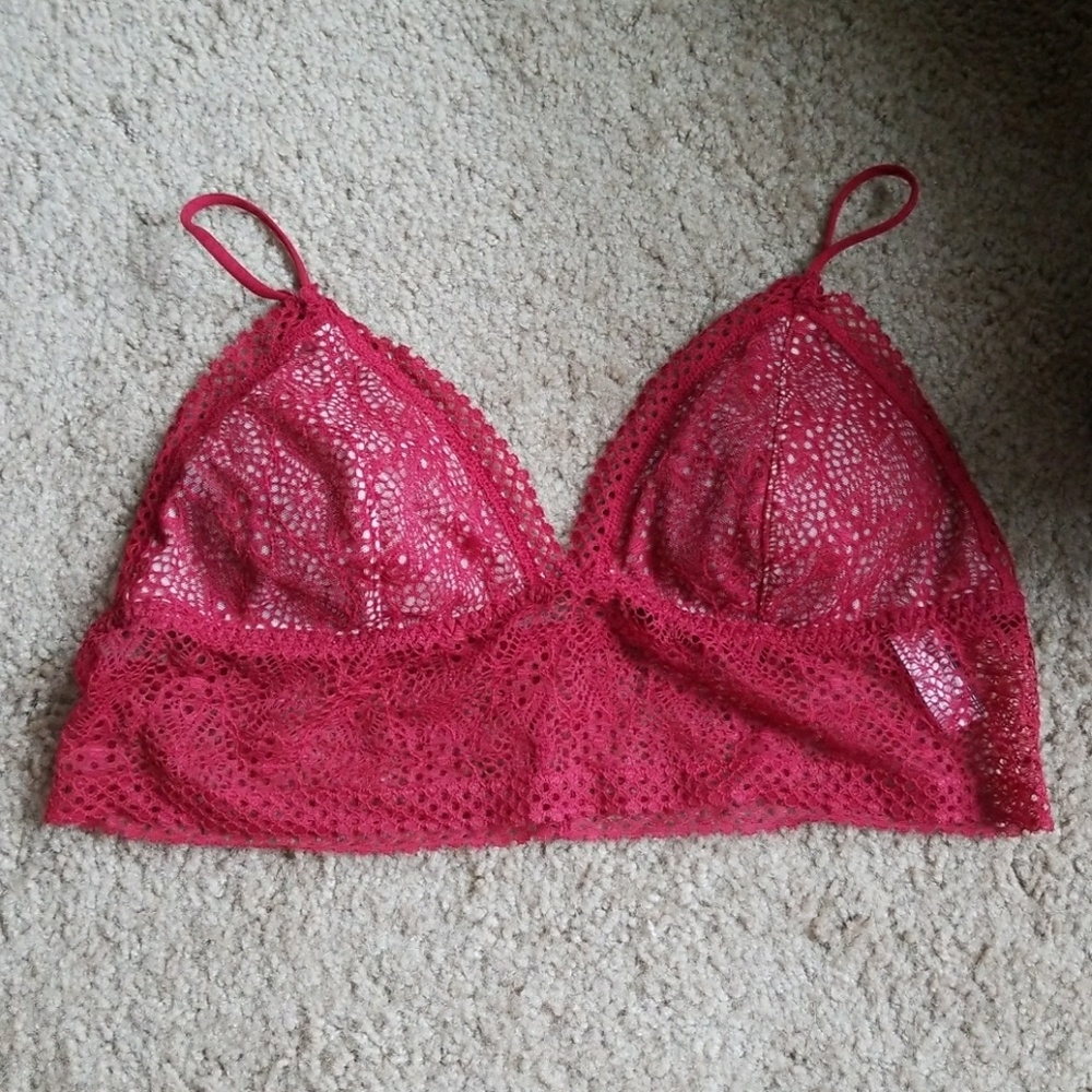 Victoria's Secret Red Lace Bralet