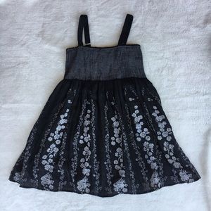 Lane Bryant Black Flowered Dress