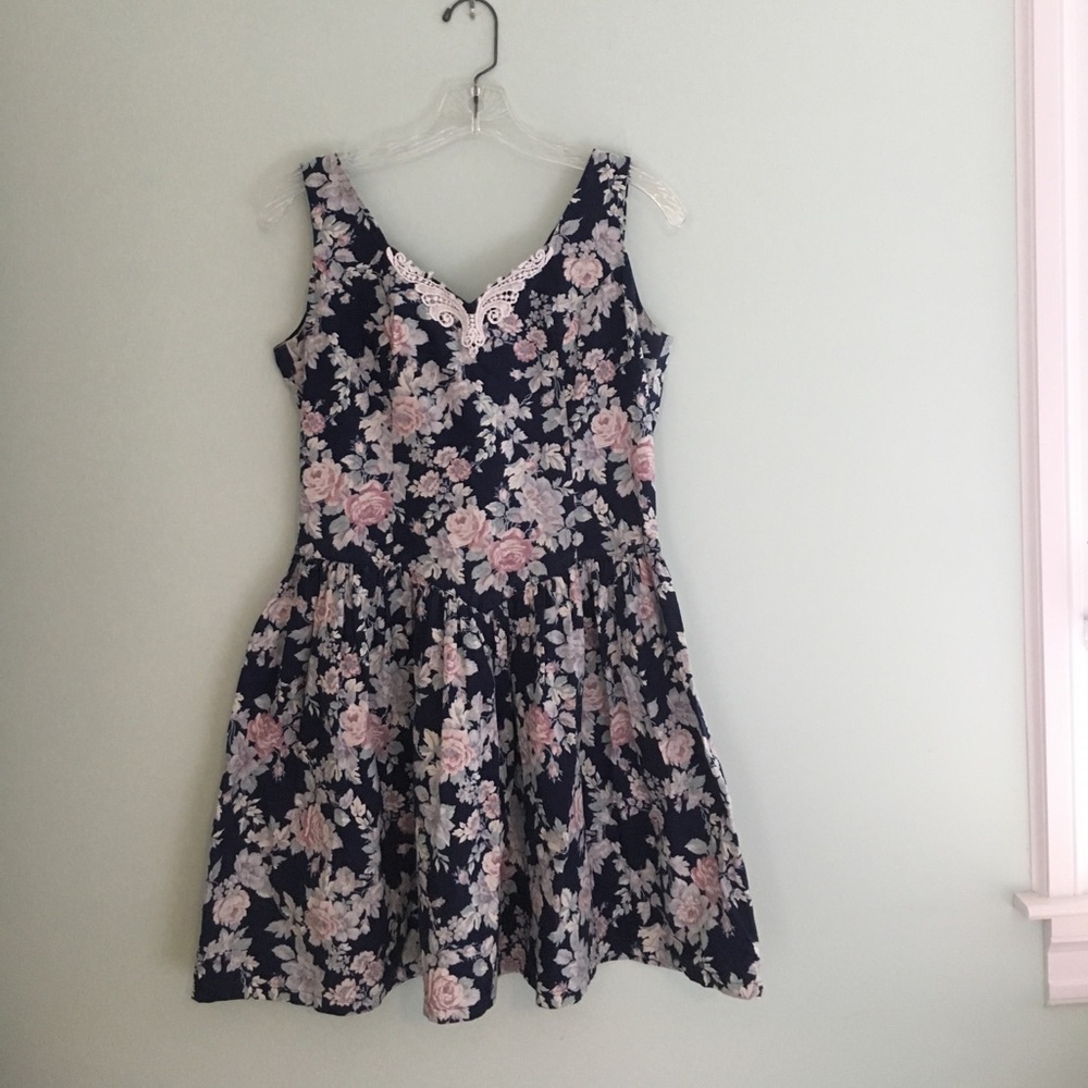 Vintage hand-sewn floral dress