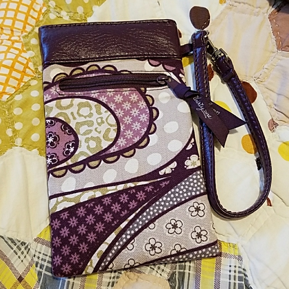 Phone case or clutch purple paisley