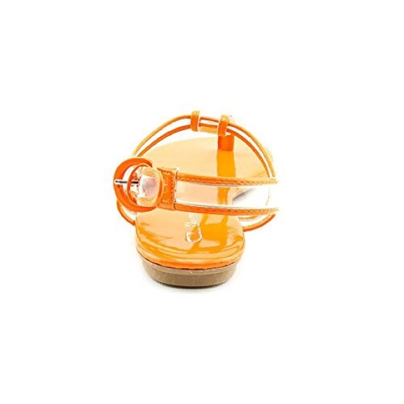 NIB Retro Jelly Clear/Orange Thong Sandals - Picture 5 of 6