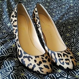 NWOT Calf Hair Leopard Print Heel