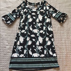 Floral 3/4 Sleeve Dress
