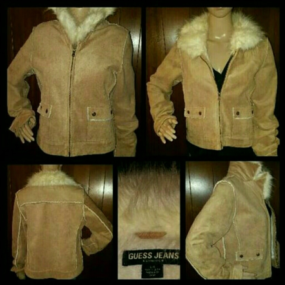 Guess jacket with faux fur detail