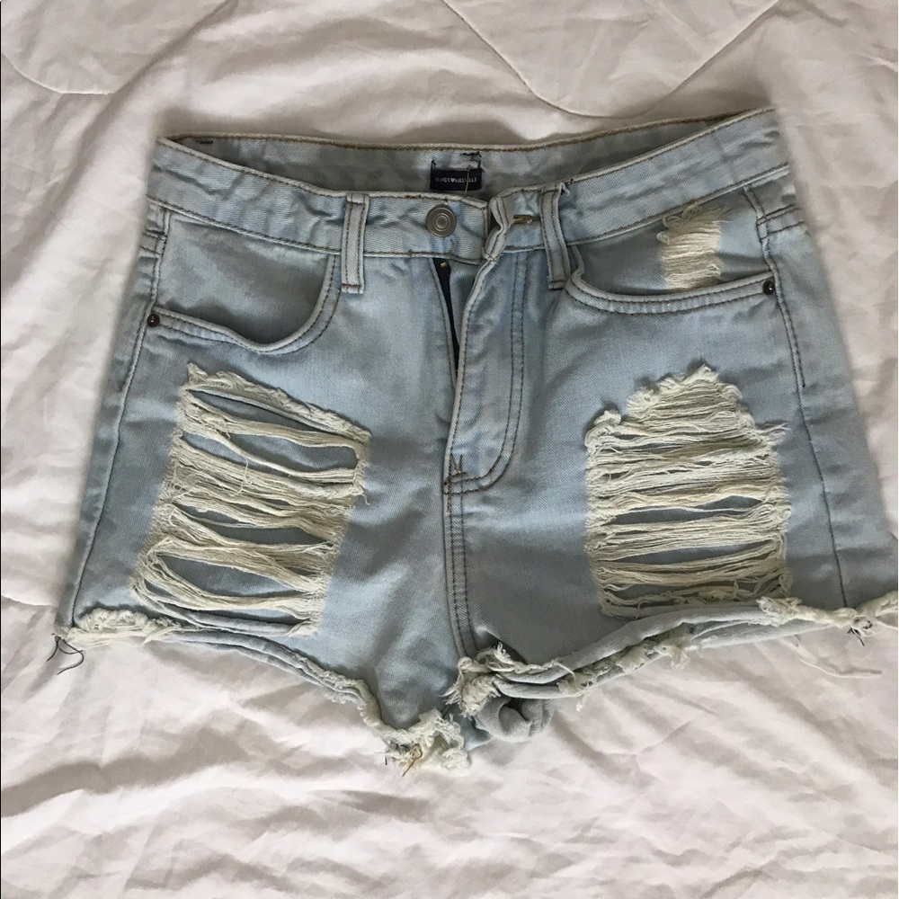 Distressed shorts from Brandy Melville.