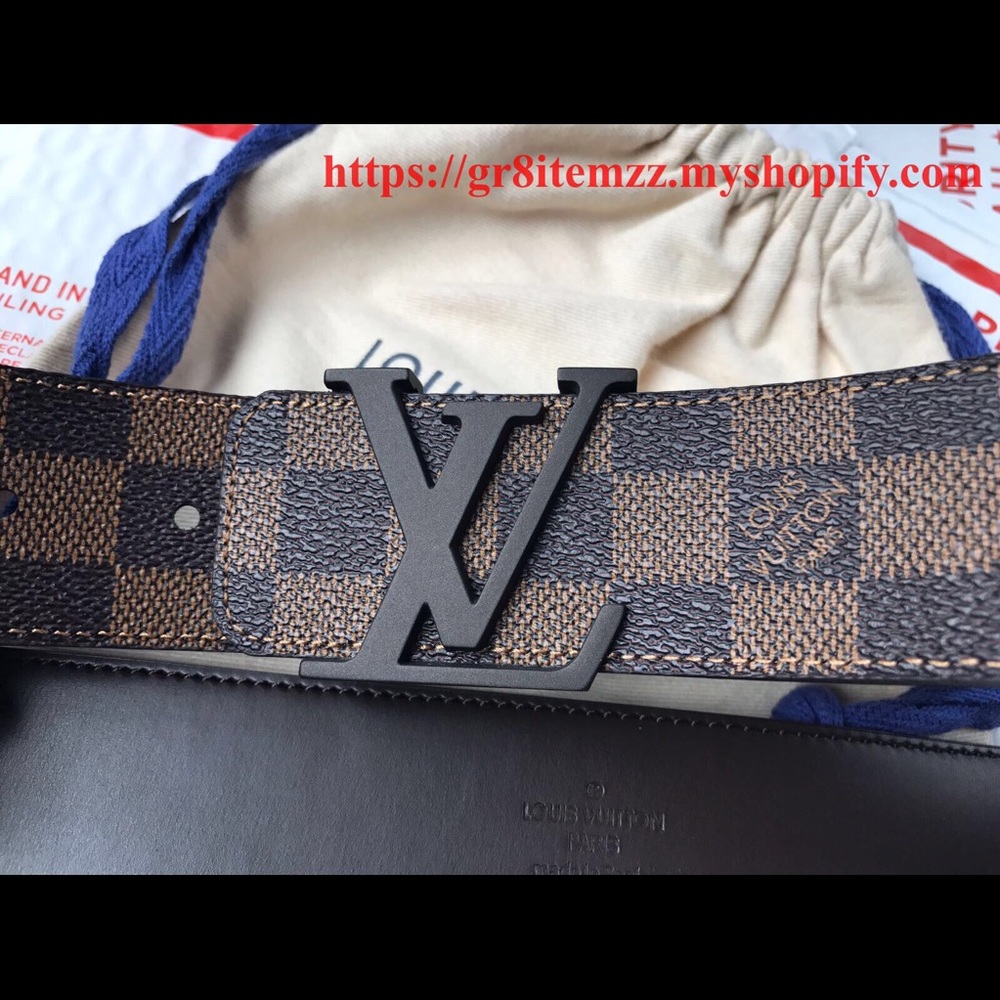 Authentic brown ebene lv belt
