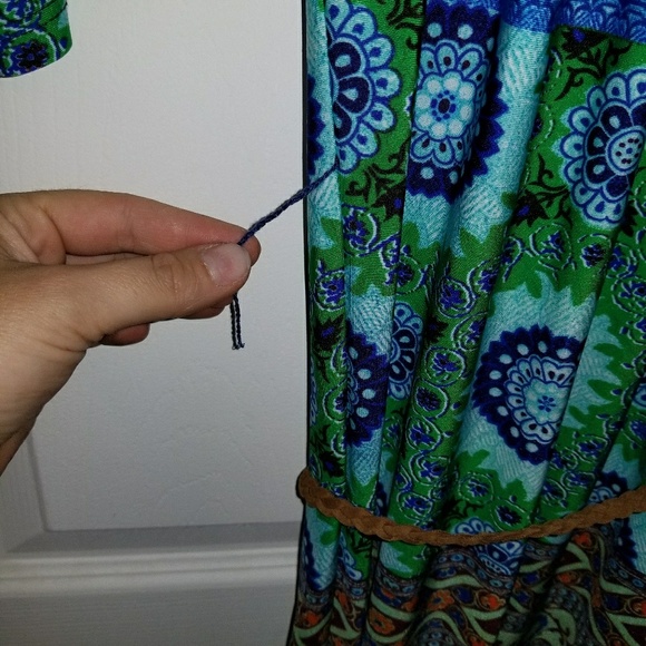 NWT 3/4 sleeve multi colored midi dress - Picture 5 of 5