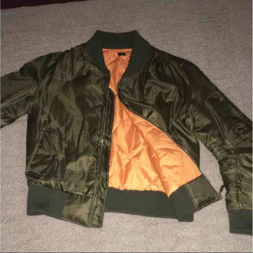 Olive Green Bomber Jacket