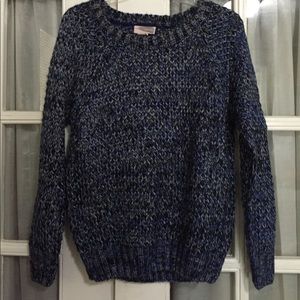 Blue thick knit sweater