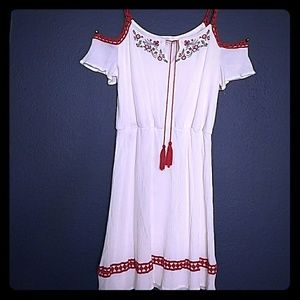 Embroidered Off-shoulder dress