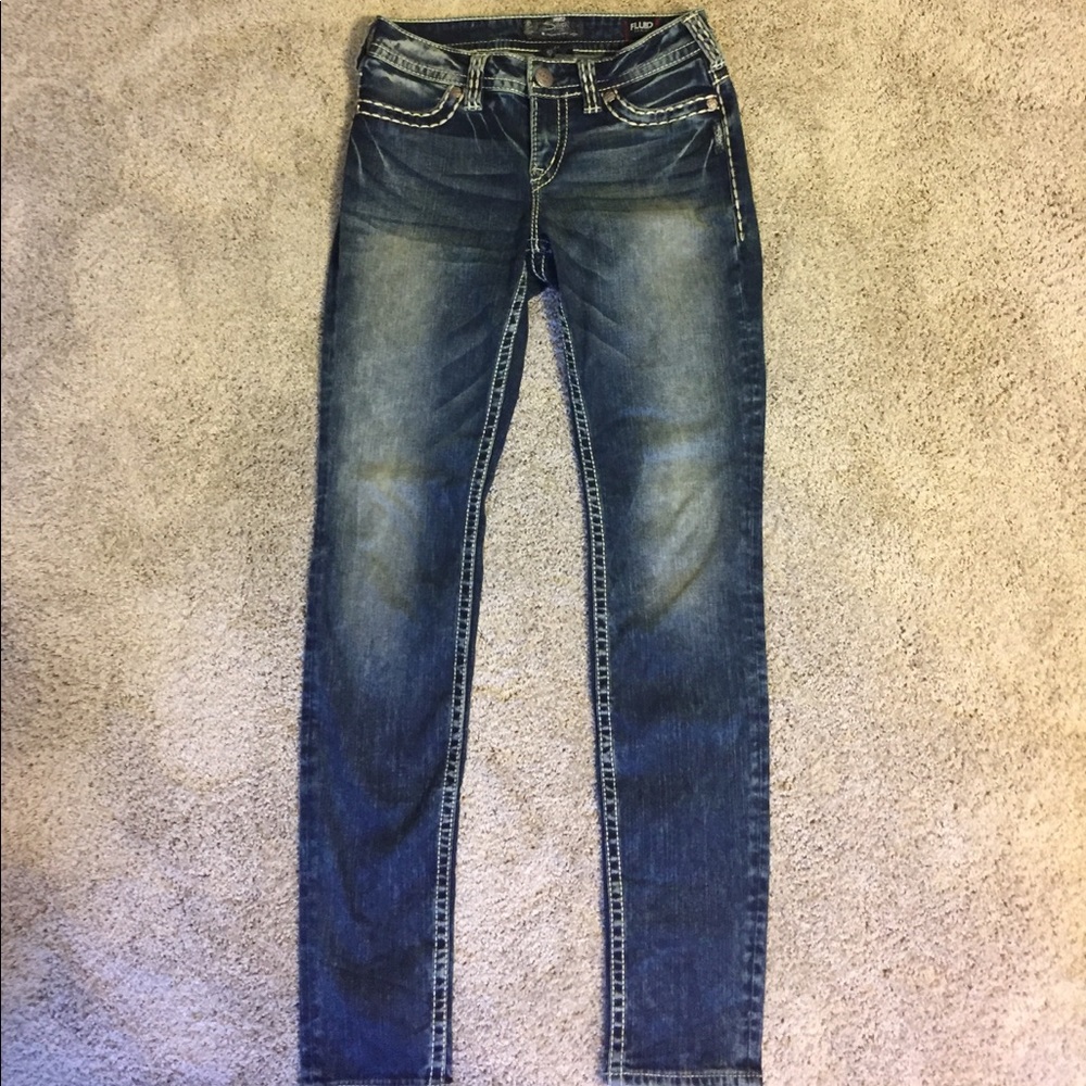Silver Skinny Jeans