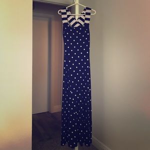 Polka dot maxi dress (Maternal/Beach)