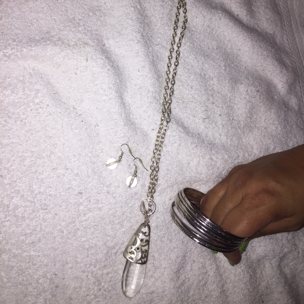 Clear beaded Jewelry set