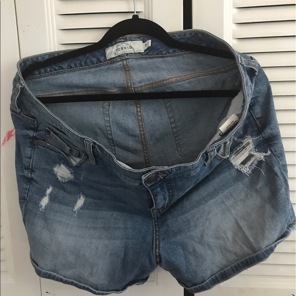 Torrid Distressed Jean Shorts