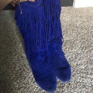 Sam Edelman Suede Fringe Boots