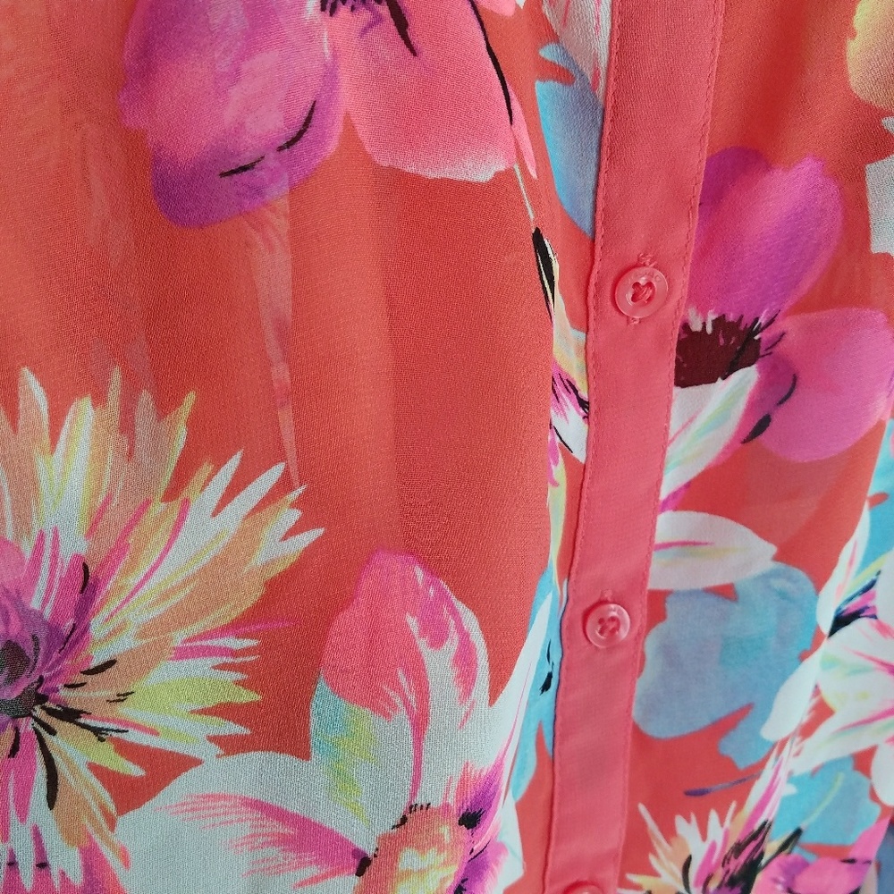 NWOT Candies Floral Pink Top - Picture 2 of 4