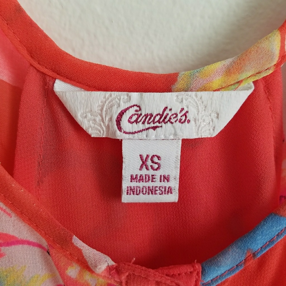 NWOT Candies Floral Pink Top - Picture 3 of 4