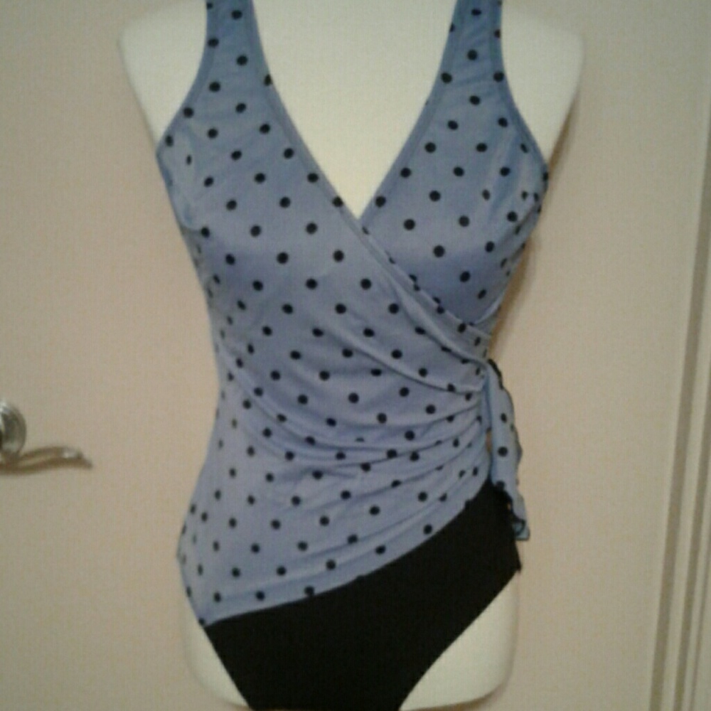 Blue Polka Dot One Piece
