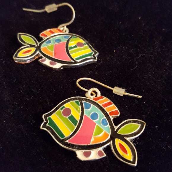 Enameled 2 Piece Jewelry Set🧡 - Picture 3 of 3