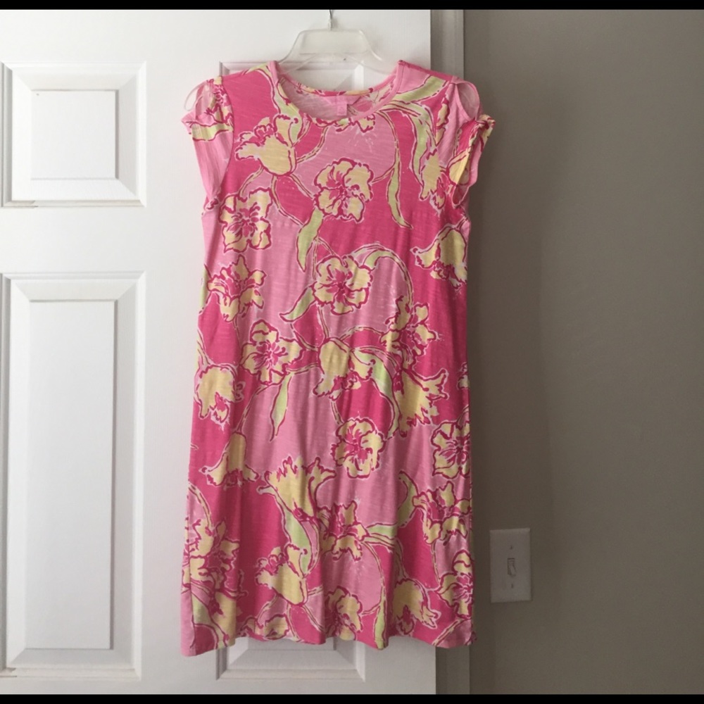 Pink flower print Lily Pulitzer kid dress