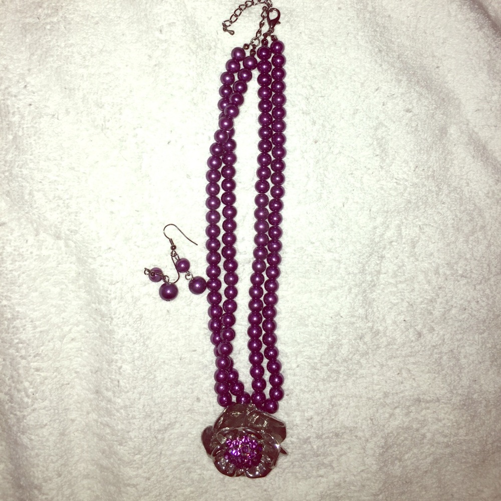 Purple jewelry set