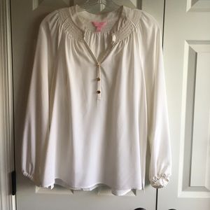 White Lilly Pulitzer Elsa blouse