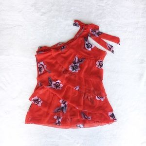 White House Black Market One Shoulder Blouse