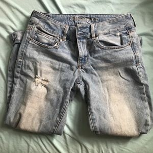 Ae artist crop stretch bf jean capris