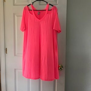 Neon Pink Honeyme Dress-L