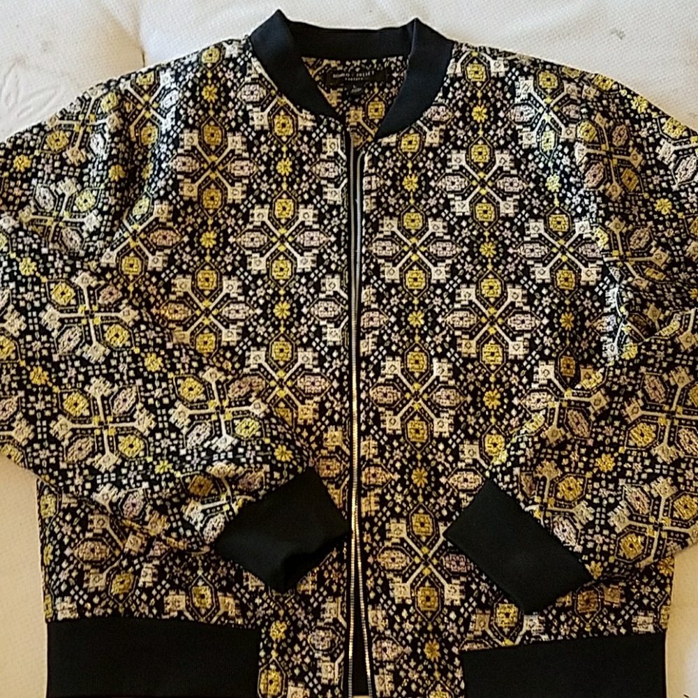 Gold Tapestry Bomber Jacket