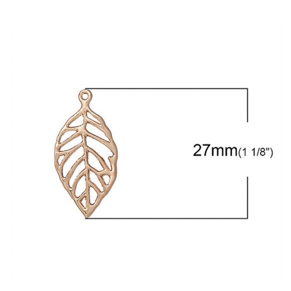 🎉HP!⭐️Fabulous rose gold leaf earrings - Picture 3 of 4