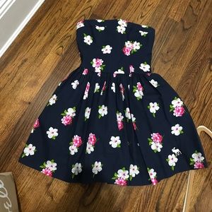 Strapless Abercrombie & Fitch Floral Print Dress