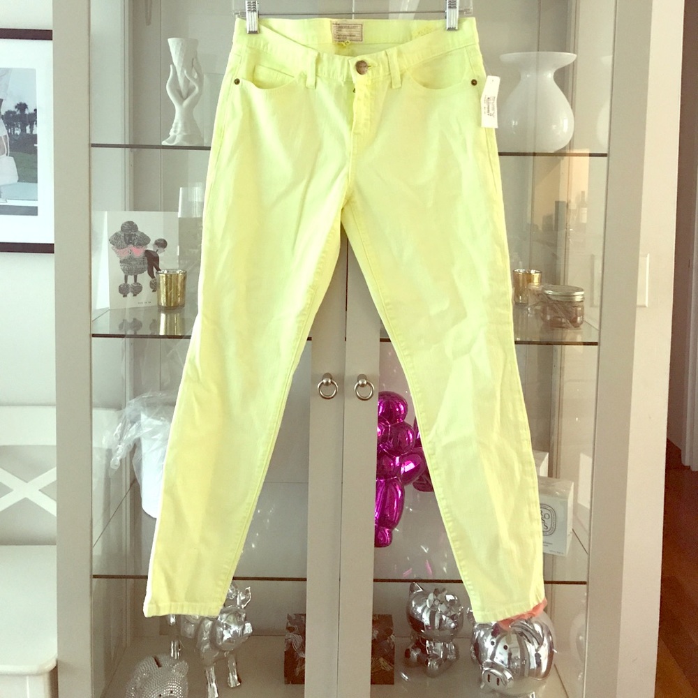NWT Current/Elliot Stiletto Jean Neon Yellow