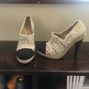 Chanel espadrille heels size 40