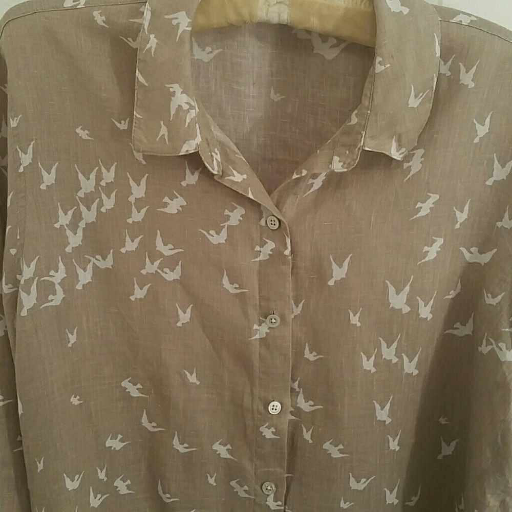 Beautiful Linen J.Jill top size L