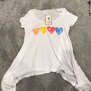 VINTAGE HAVANA MULTIPLE COLOR HEARTS SHIRT SIZE L