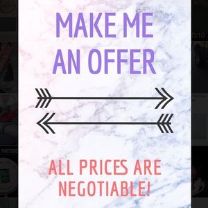 I'm open for negotiating! Make me an offer😊